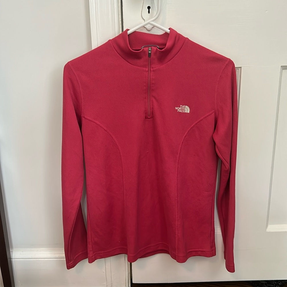The North Face pink quarter zip